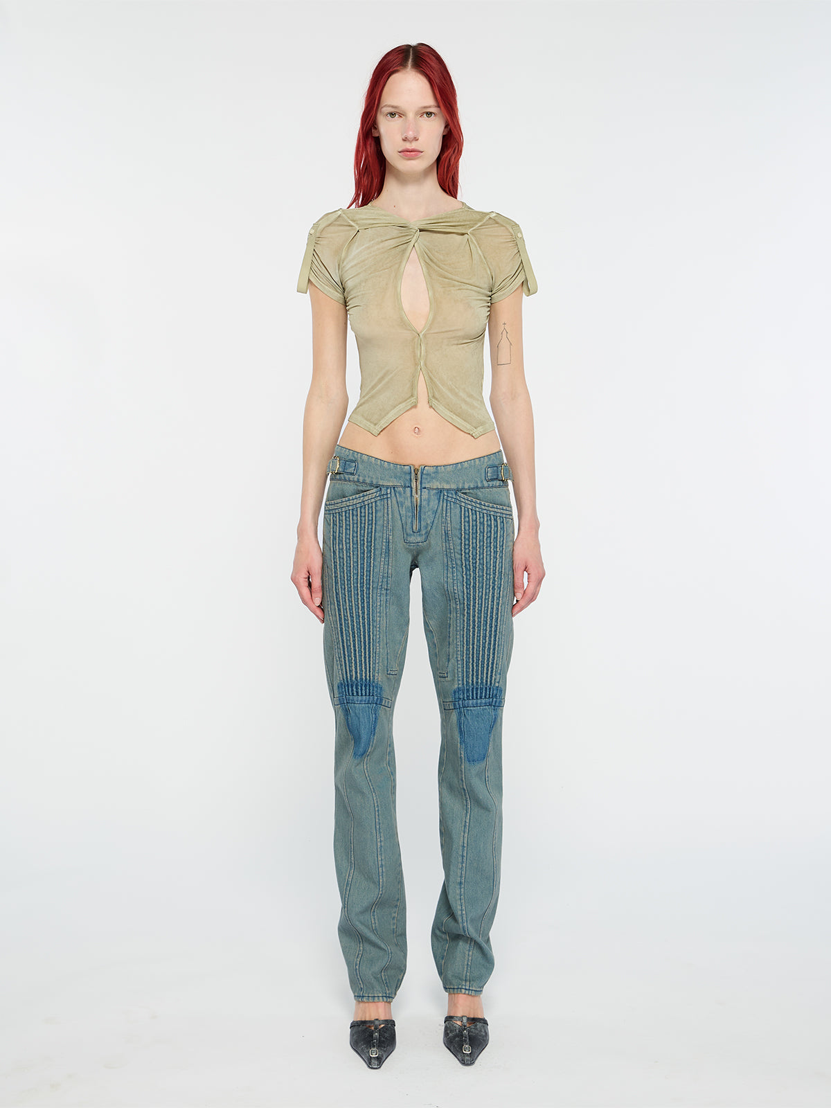 Twist Top Pale Olive
