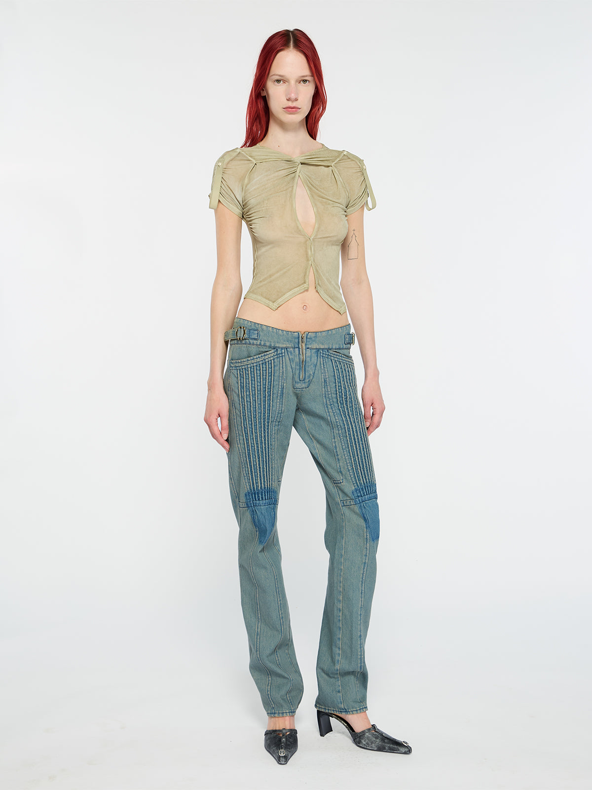 Twist Top Pale Olive