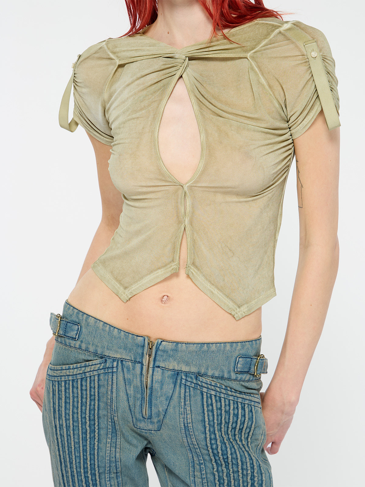 Twist Top Pale Olive
