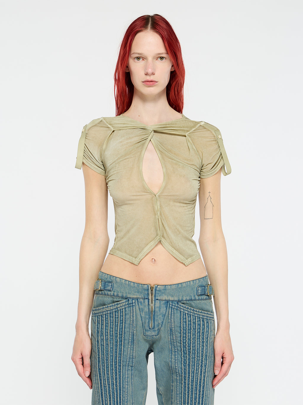 Twist Top Pale Olive