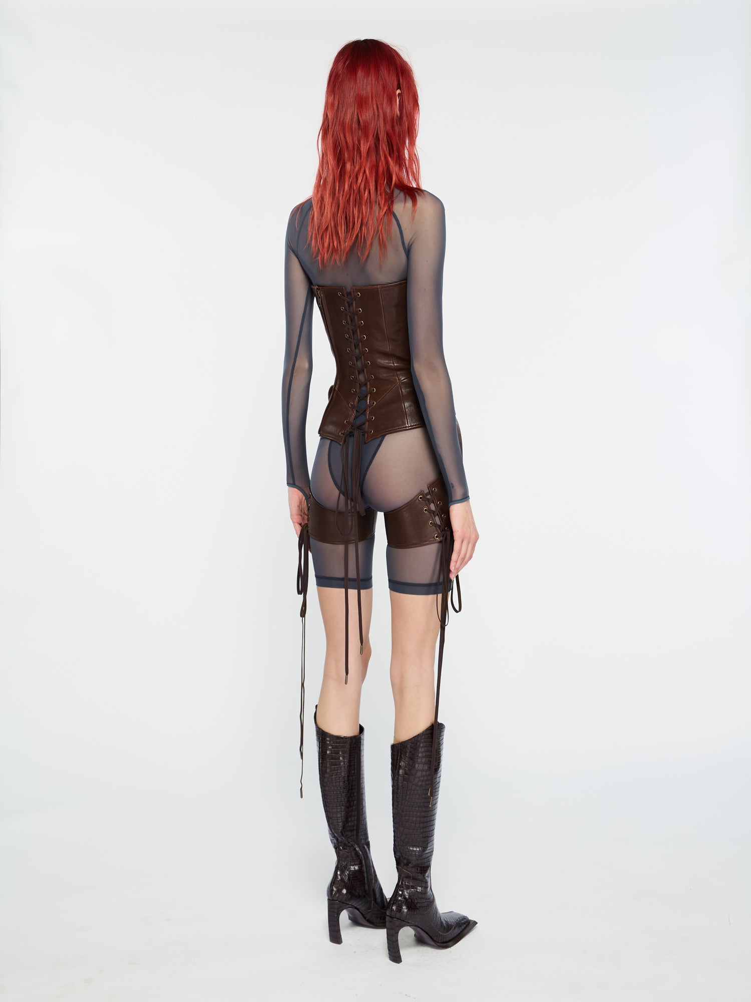 Veil Corset Brown Burn