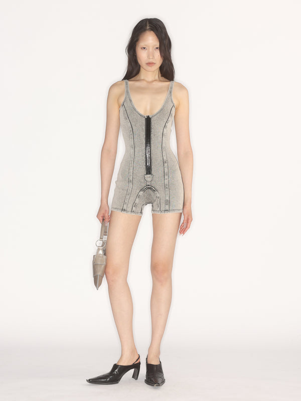 Scuba Playsuit Washed Black