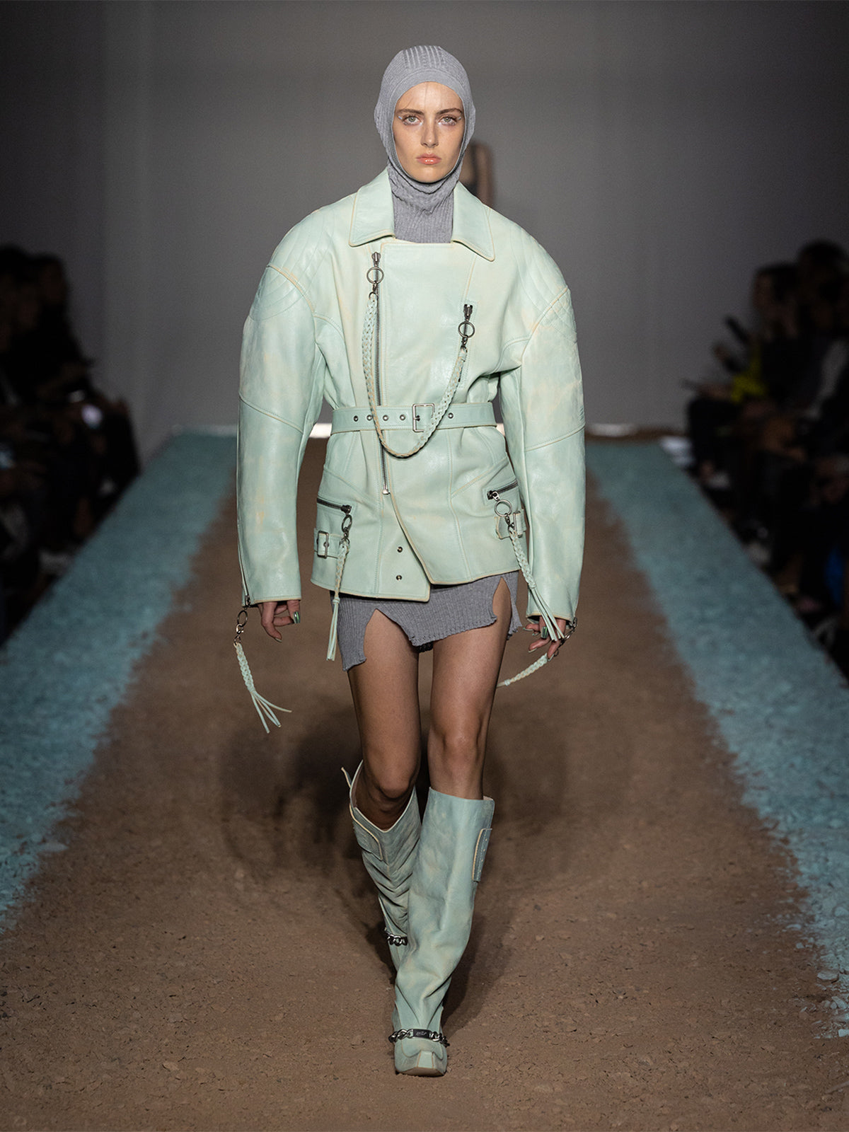 Nihil Coat Moto Teal
