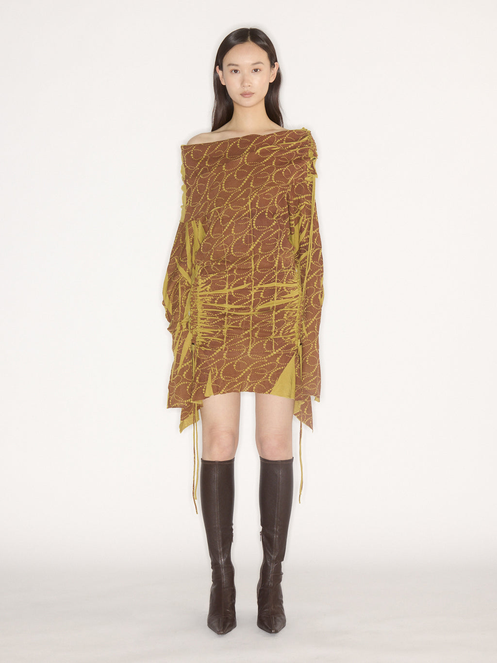 MG-Petrol Dress Rust Chartreuse