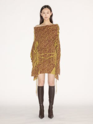 MG-Petrol Dress Rust Chartreuse