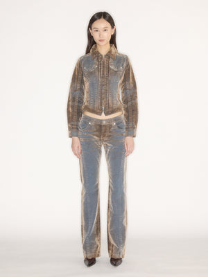 Flock Denim Trousers Stone