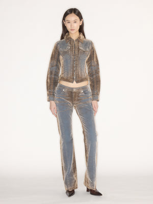 Flock Denim Trousers Stone