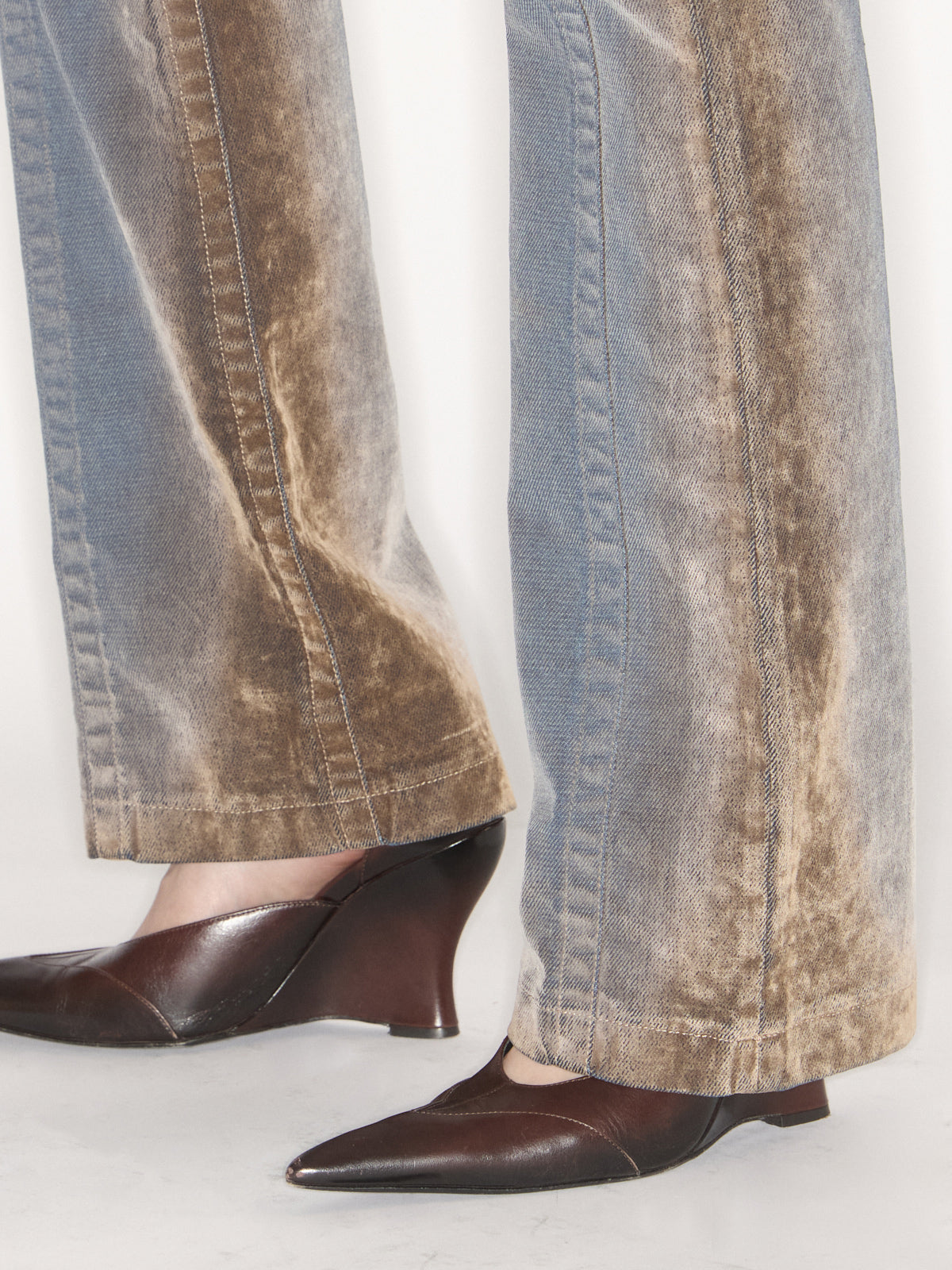Flock Denim Trousers Stone