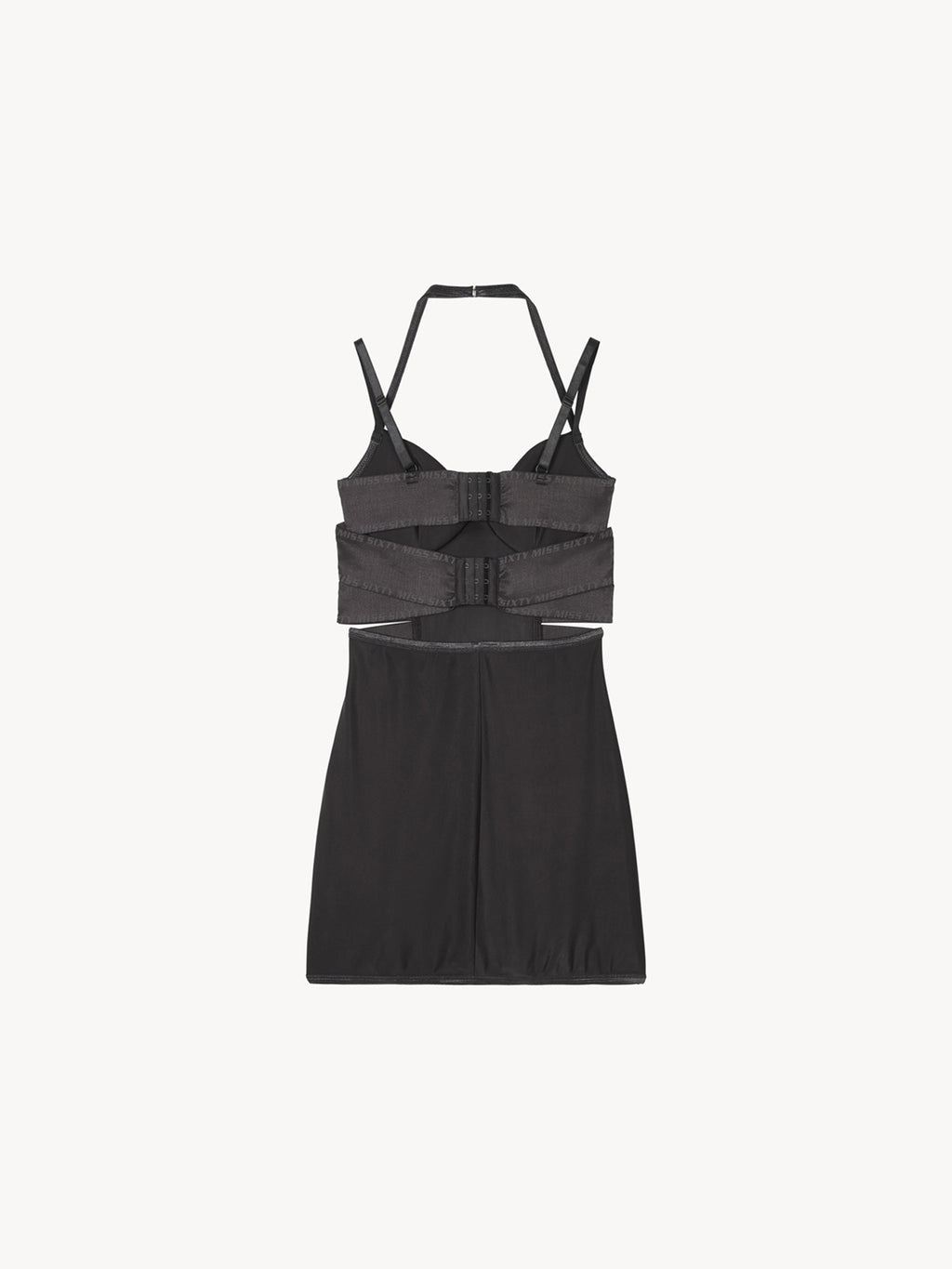 knwls brown polyester mini dress KNWLS