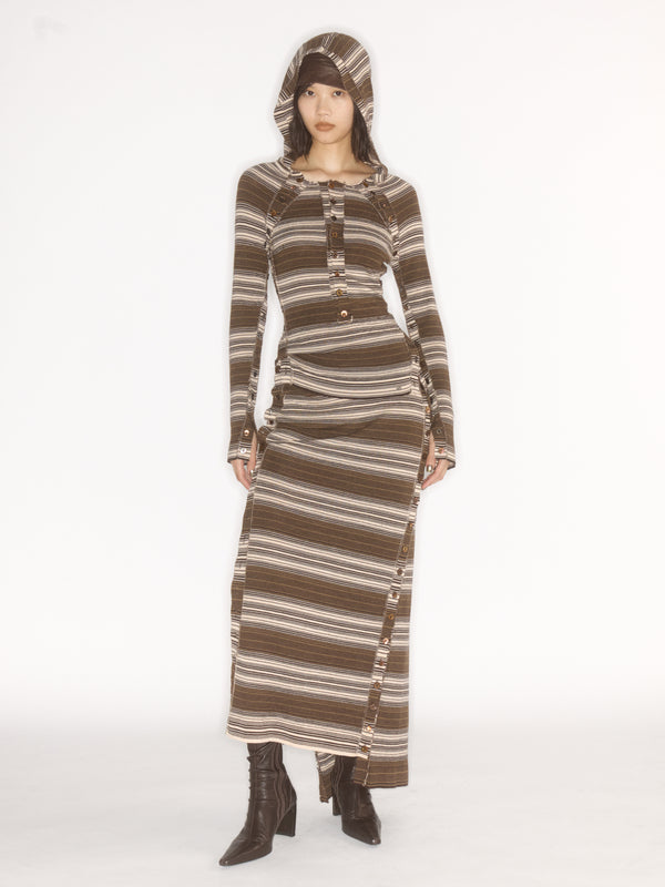 M60 x KNWLS Stripe Knit Skirt