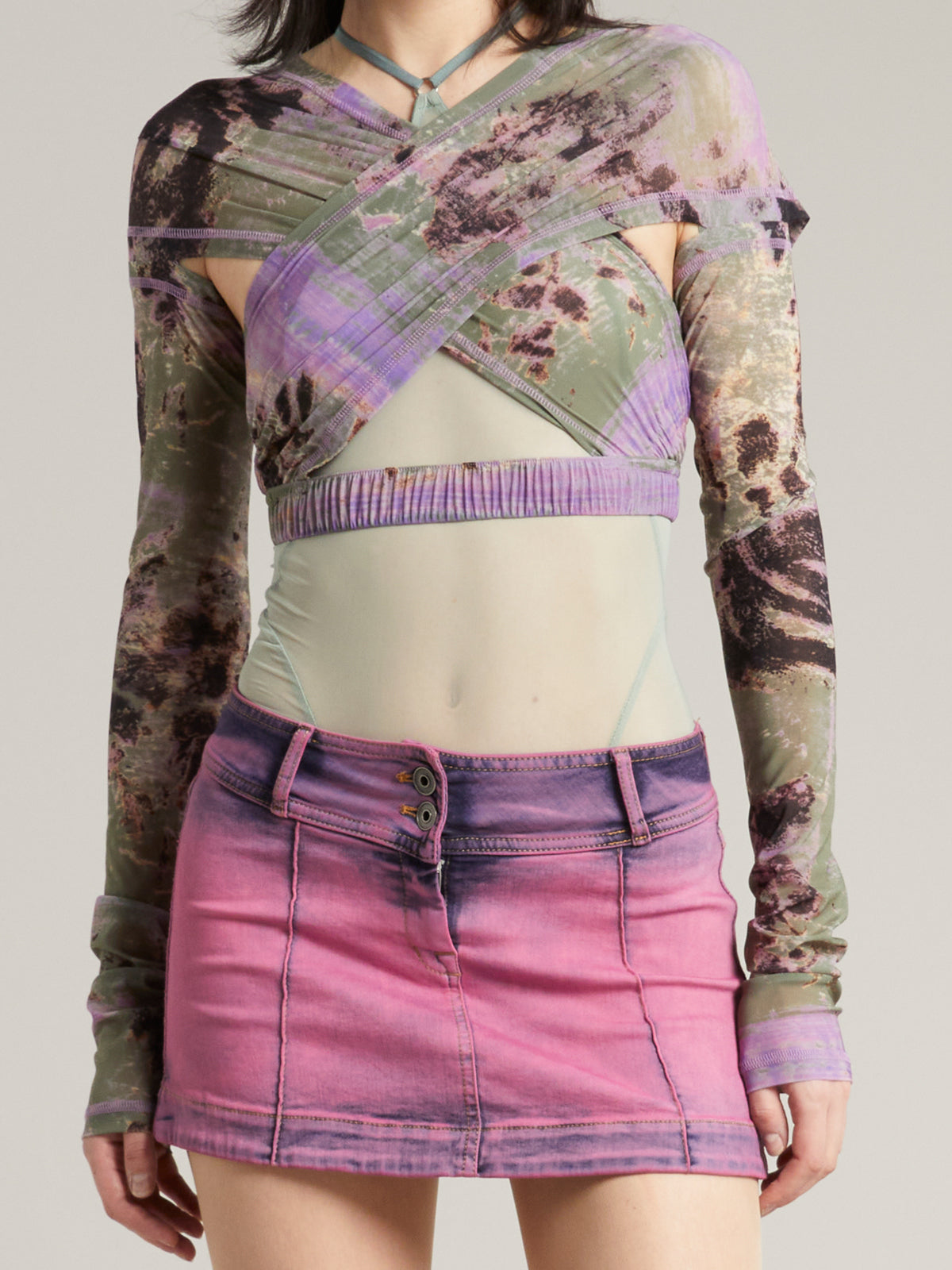Anti Cross Over Top Waxed Floral