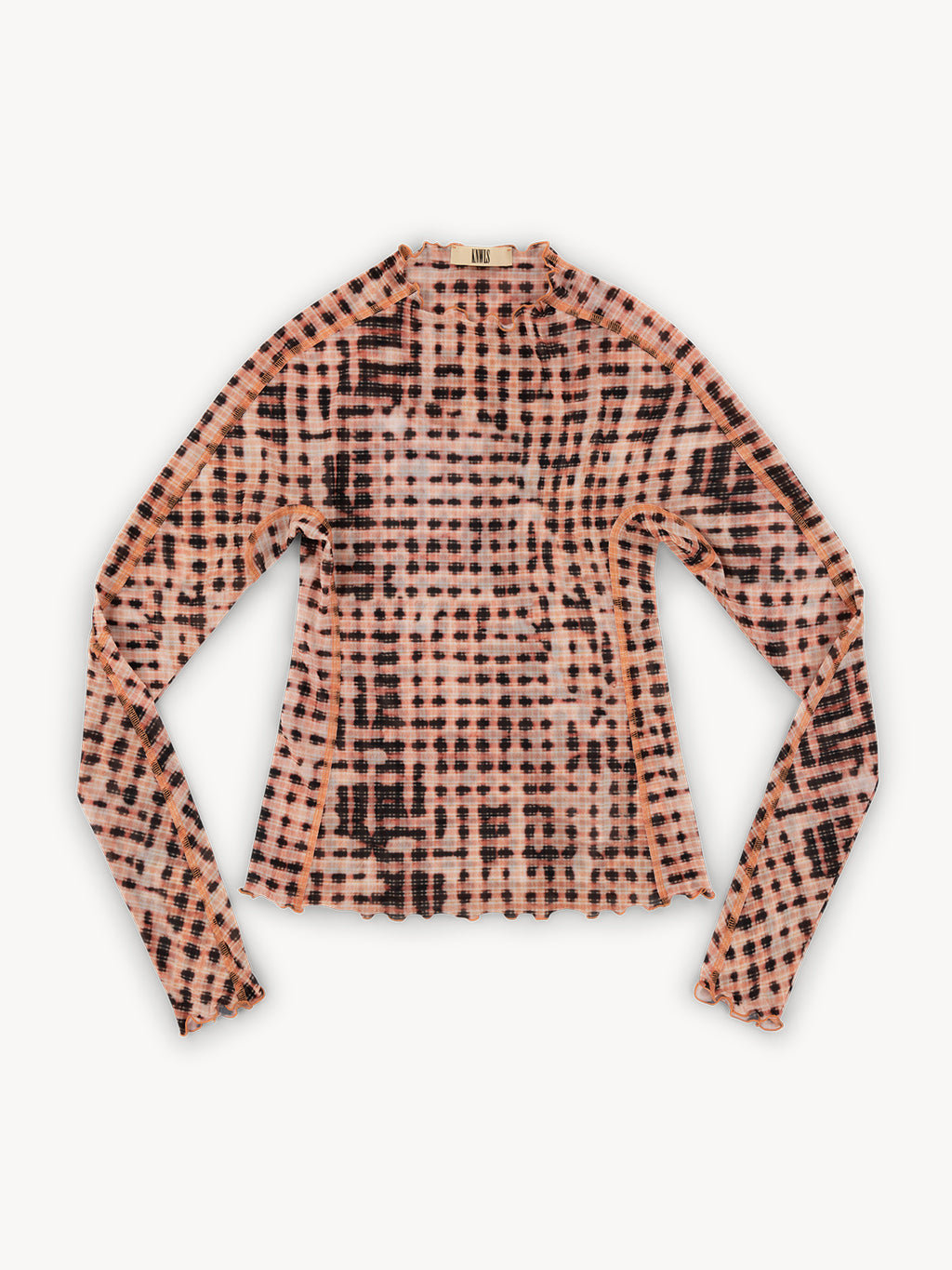 Halcyon Top Bleach Plaid Pink