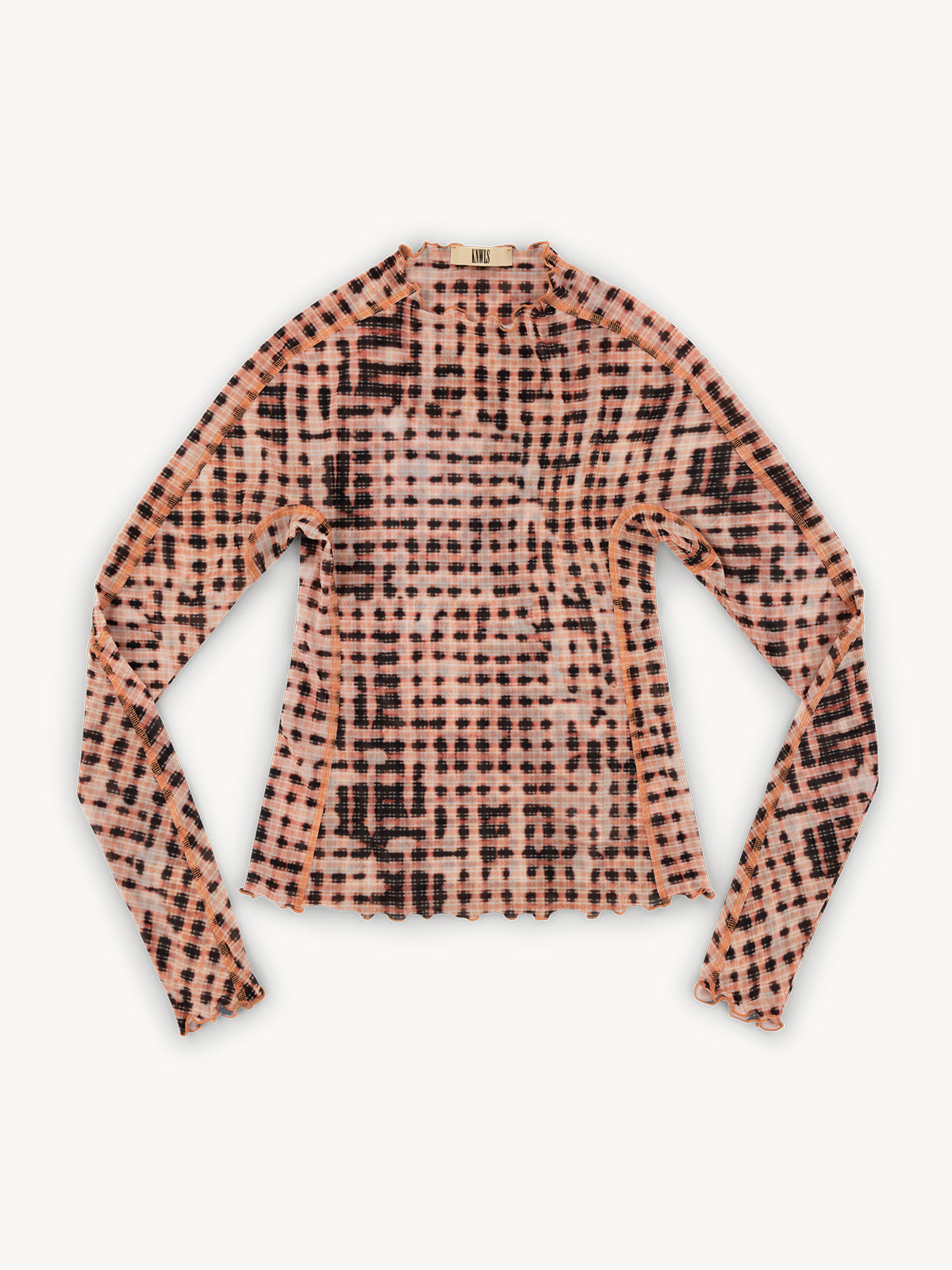 Halcyon Top Bleach Plaid Pink