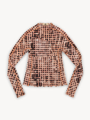 Halcyon Top Bleach Plaid Pink