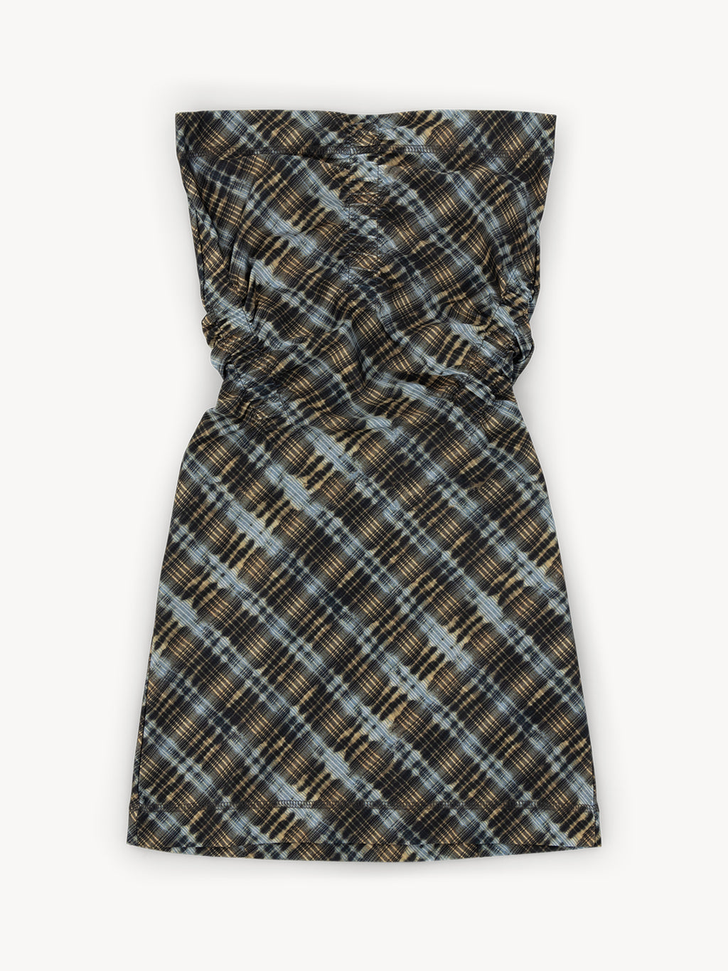 Skinn Dress Bleach Plaid Blue
