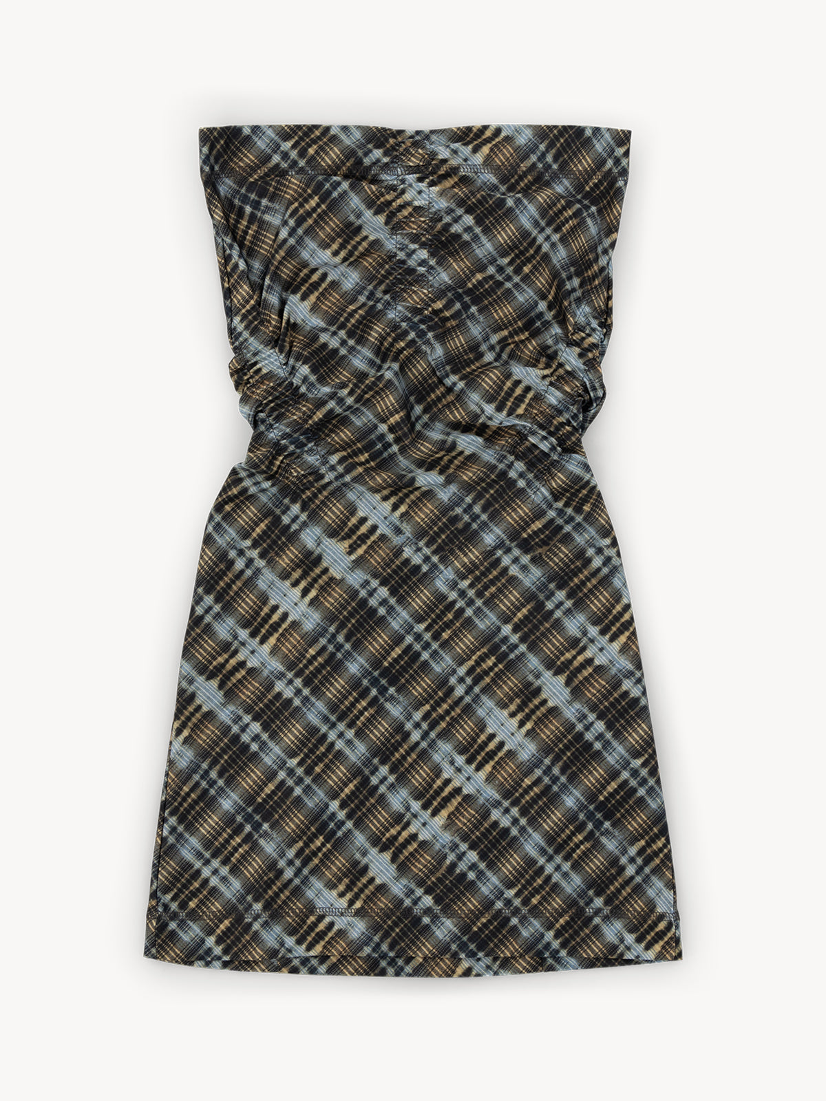 Skinn Dress Bleach Plaid Blue
